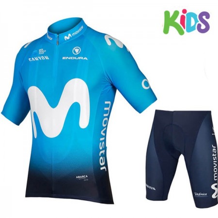 Tenue Cycliste et Cuissard Enfant 2018 Movistar Team N001